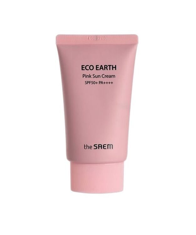 The Saem Солнцезащитный крем для проблемной кожи Eco Earth Pink Sun Cream EX SPF50+ PA++++, 50 мл