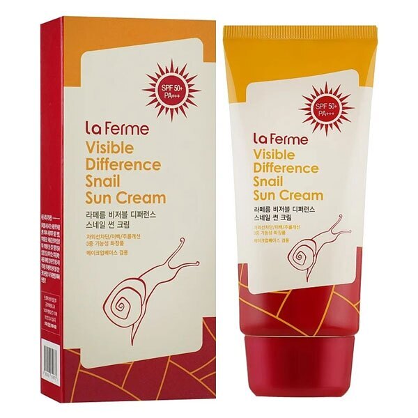FARM STAY Солнцезащитный крем с муцином улитки Visible Difference Snail Sun Cream SPF 50+  PA+++,70г