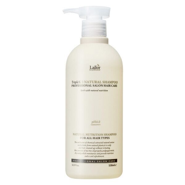 Lador Шампунь с натуральными ингредиентами Triplex Natural Shampoo, 530мл
